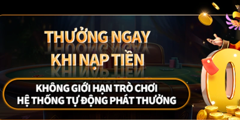 Chương trình tặng thưởng newbie 100% khi nạp tiền lần đầu